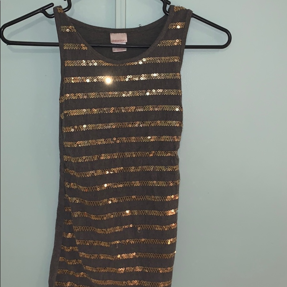 Gold and grey tank top